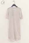 Boris Bidjan Saberi WTS1 series long hand-dyed short-sleeved cotton T-shirt WTS1.LONG FTT00001-HUI gray